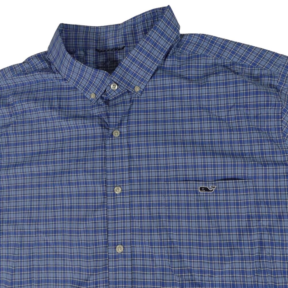 Vineyard Vines On The Go Performance Plaid Button Up Shirt Men's 3XB